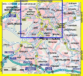 mapa de Estugarda em alemao