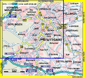 carte de Stuttgart en allemand