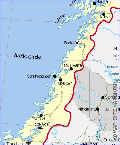 Administrativa mapa de Suecia em ingles