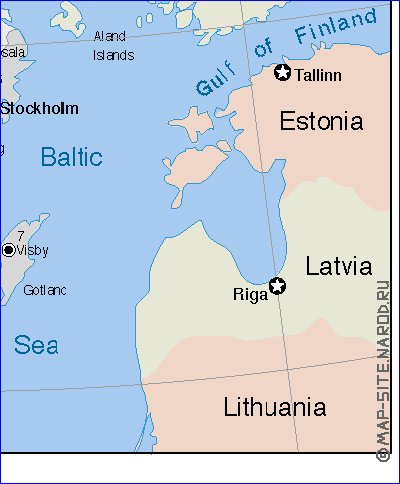 Administrativa mapa de Suecia em ingles