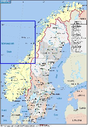 Administrativa mapa de Suecia em ingles