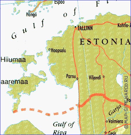 mapa de Suecia em ingles