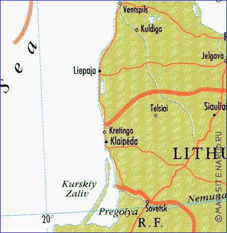 mapa de Suecia em ingles