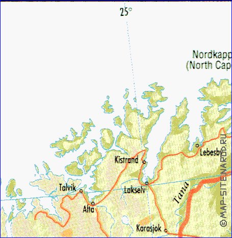 mapa de Suecia em ingles