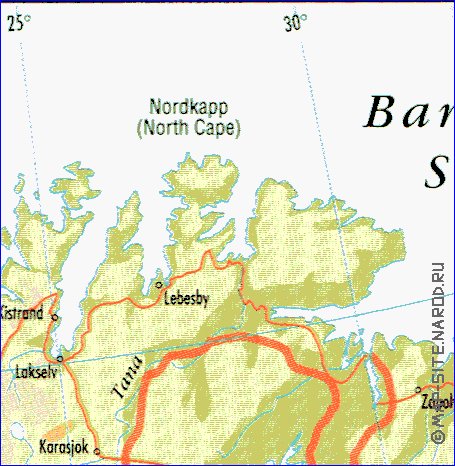 mapa de Suecia em ingles