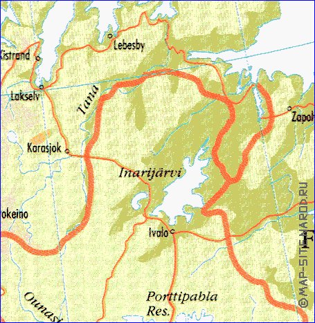 mapa de Suecia em ingles