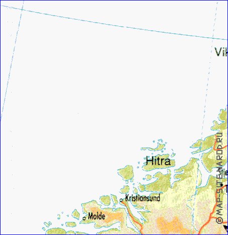 mapa de Suecia em ingles