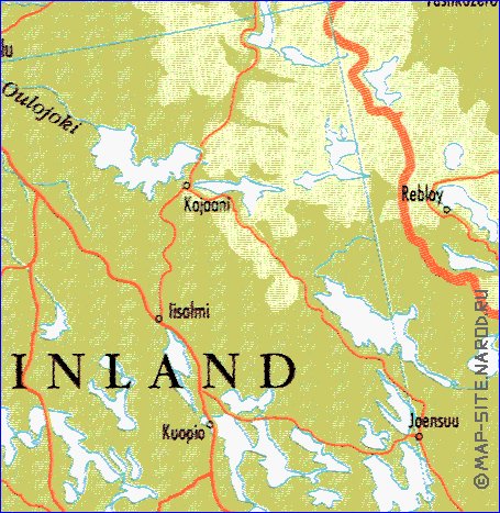 mapa de Suecia em ingles