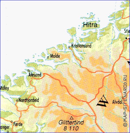 mapa de Suecia em ingles