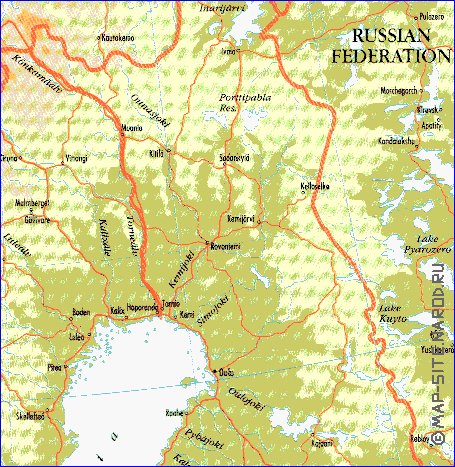 mapa de Suecia em ingles