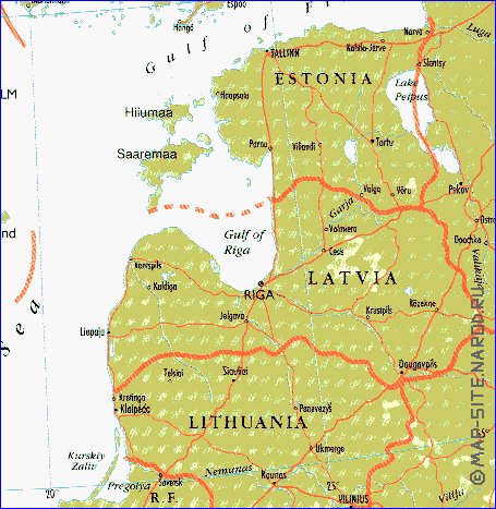 mapa de Suecia em ingles