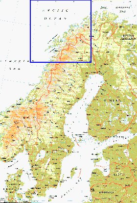 carte de Suede en anglais
