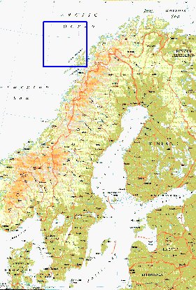 mapa de Suecia em ingles