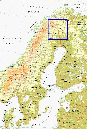 carte de Suede en anglais