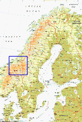 mapa de Suecia em ingles