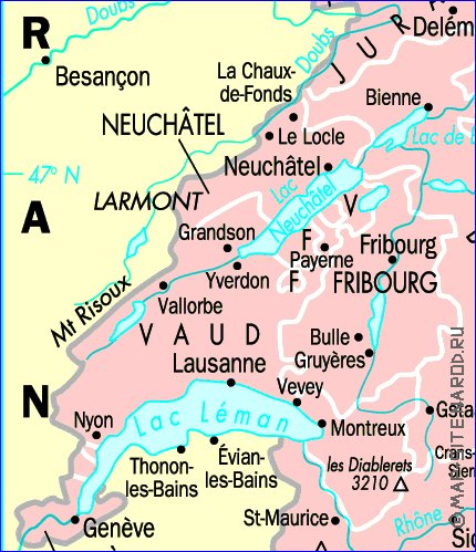 Administratives carte de Suisse