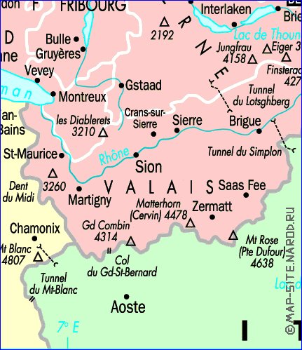 Administratives carte de Suisse