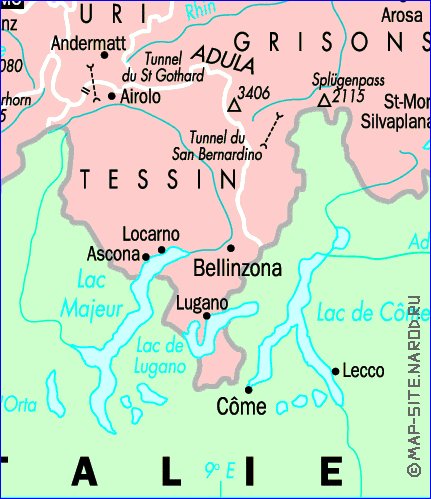 Administratives carte de Suisse