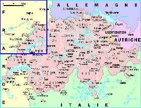 Administratives carte de Suisse