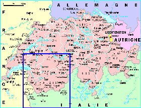 Administratives carte de Suisse