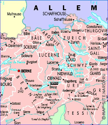 Administratives carte de Suisse