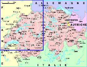 Administratives carte de Suisse