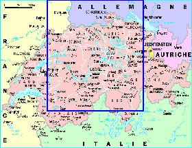 Administratives carte de Suisse