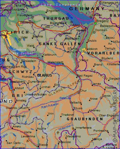 Administratives carte de Suisse