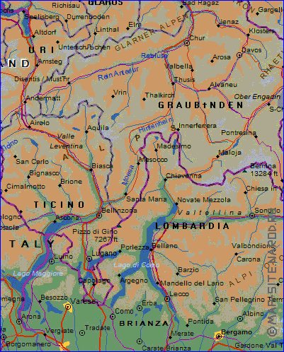 Administratives carte de Suisse