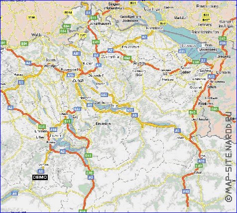 mapa de Suica