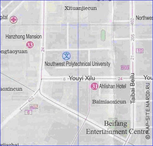 mapa de Xian