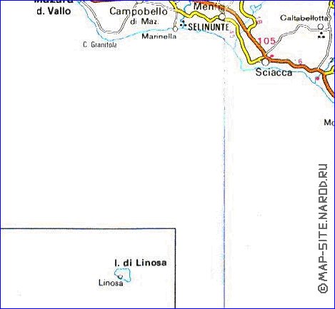 mapa de Sicilia