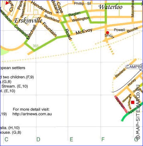 mapa de Sydney em ingles