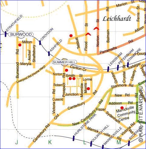 mapa de Sydney em ingles