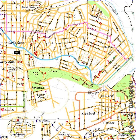 mapa de Sydney em ingles