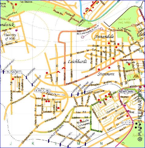 mapa de Sydney em ingles