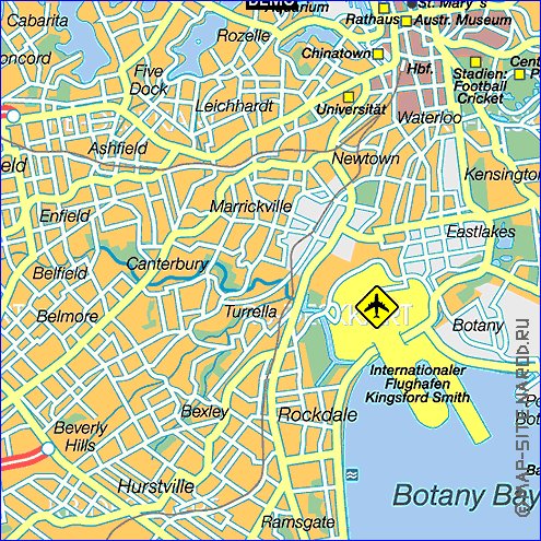 carte de Sydney en allemand