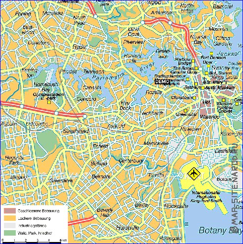 carte de Sydney en allemand