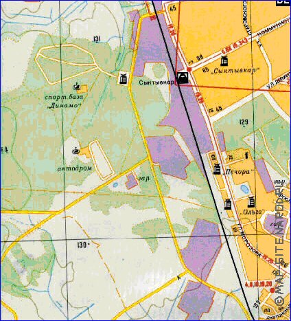 Transport carte de Syktyvkar