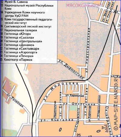 carte de Syktyvkar
