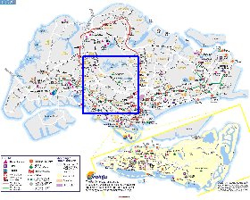 mapa de Singapura