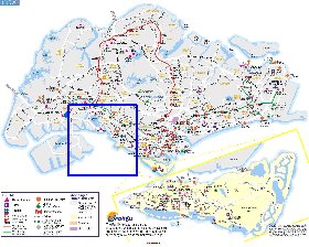 mapa de Singapura