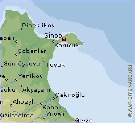 carte de  il Sinop