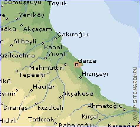 carte de  il Sinop