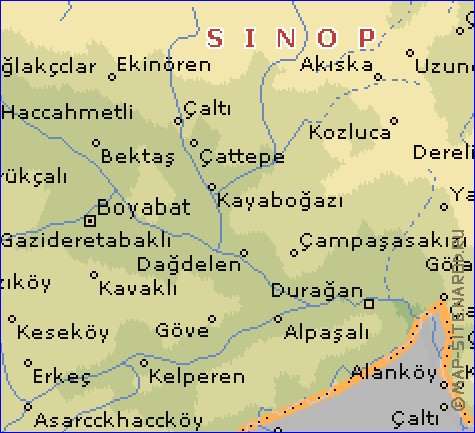 carte de  il Sinop