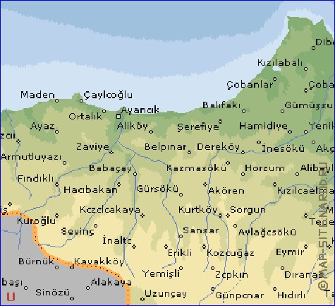 mapa de  il Sinop