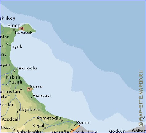 mapa de  il Sinop