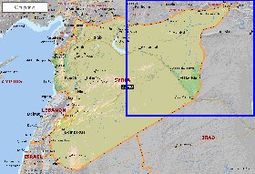 carte de Syrie en anglais