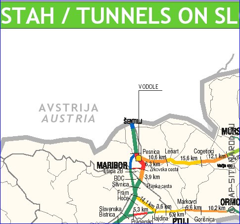 carte de des routes Slovenie