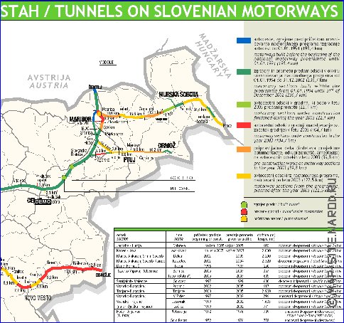 mapa de de estradas Eslovenia